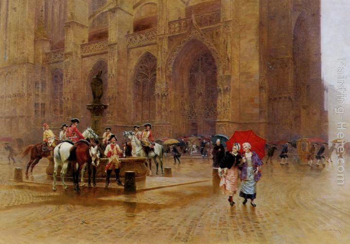 Charles Edouard Edmond Delort La Sortie de la Messe